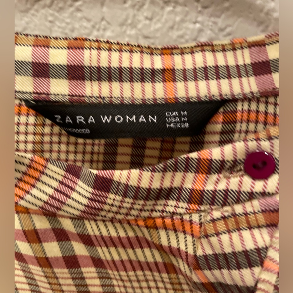Zara Multicolor Checkered Blouse - Picture 2 of 5